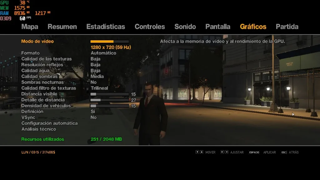 GTA IV - Menú