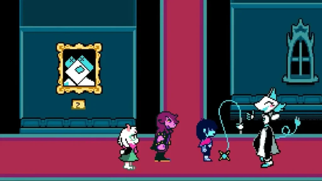 Kris y sus compañeros en deltarune