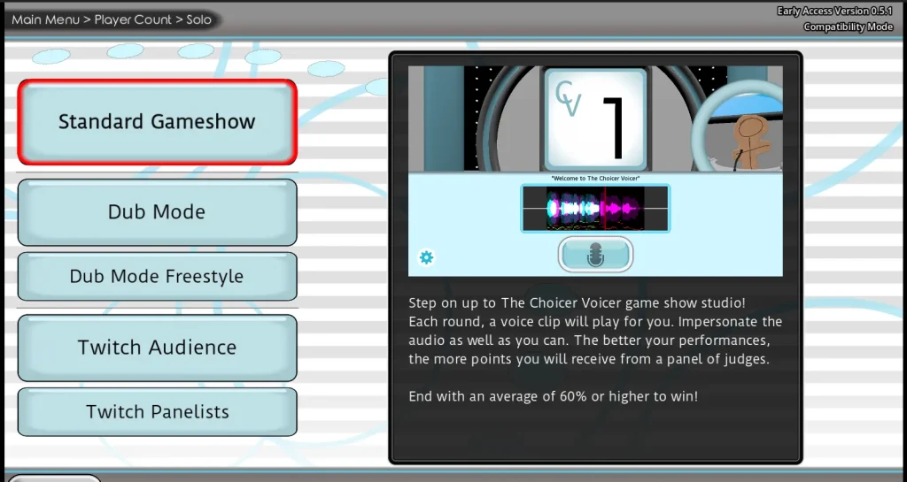 the choicer voicer Doblando una escena en el videojuego the choicer voicer