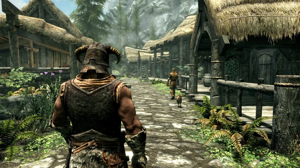 jugando Skyrim