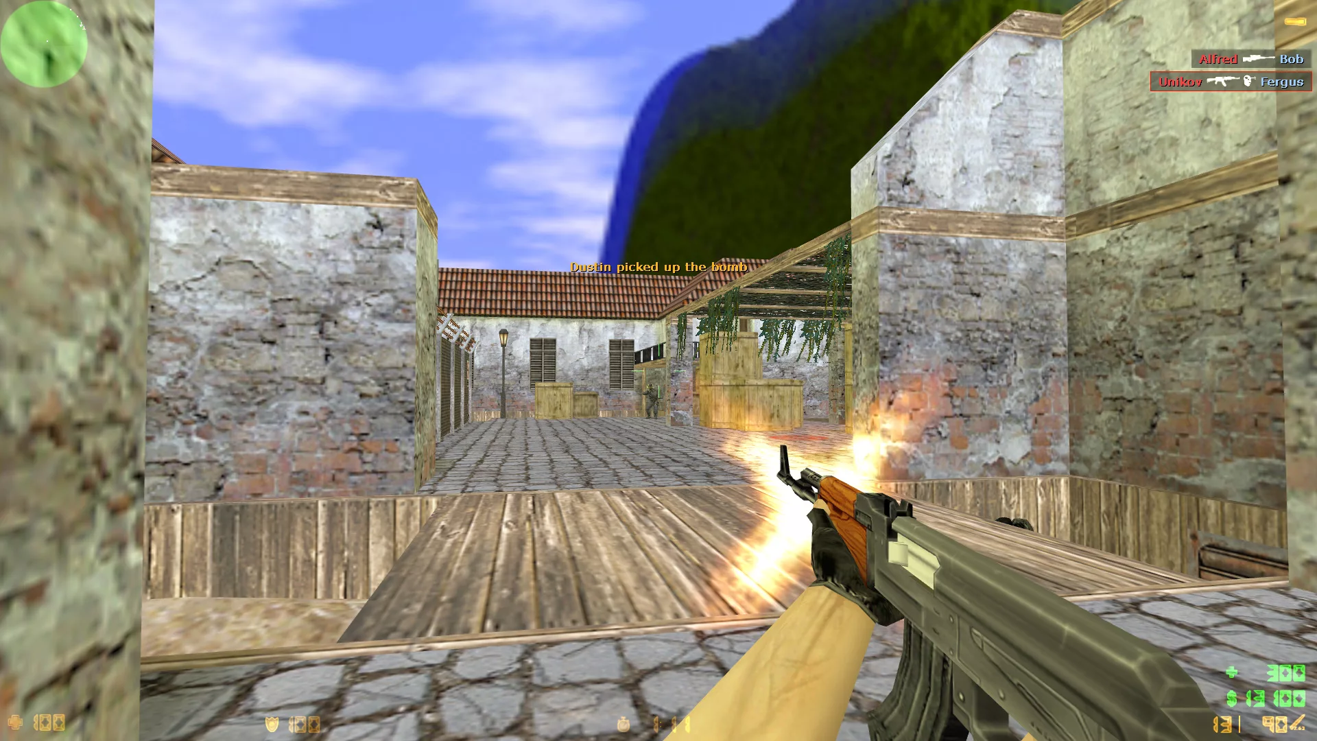 Counter Strike 1.6 No Steam jugando el cs 1.6 en el bando terrorista disparando una ak 47